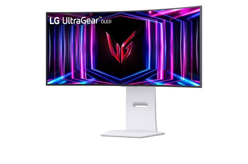 LG UltraGear 34GS95QE-W, 34" böjd OLED-skärm, 240 Hz, vit